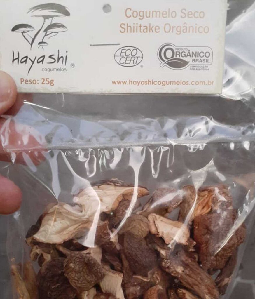 Cogumelo Shitake Seco Orgânico (25g) Hayashi Local Farmers
