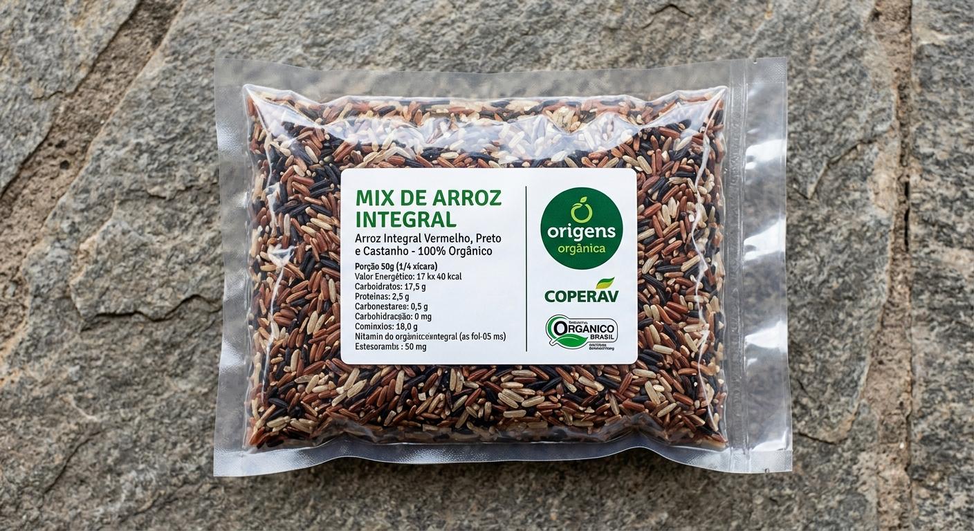 Arroz Mix Vermelho, Preto e Integral