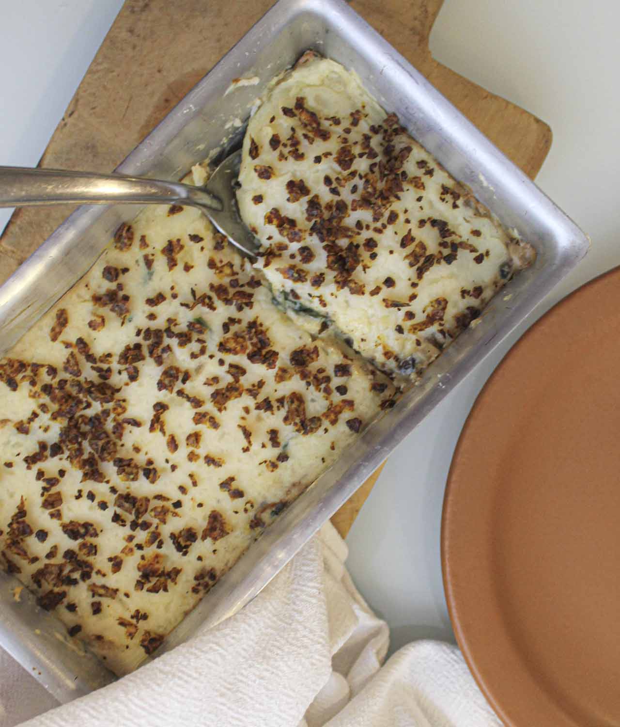 Escondidinho de Shiitake e Shimeji (com purê de cabotiá e mandioca)