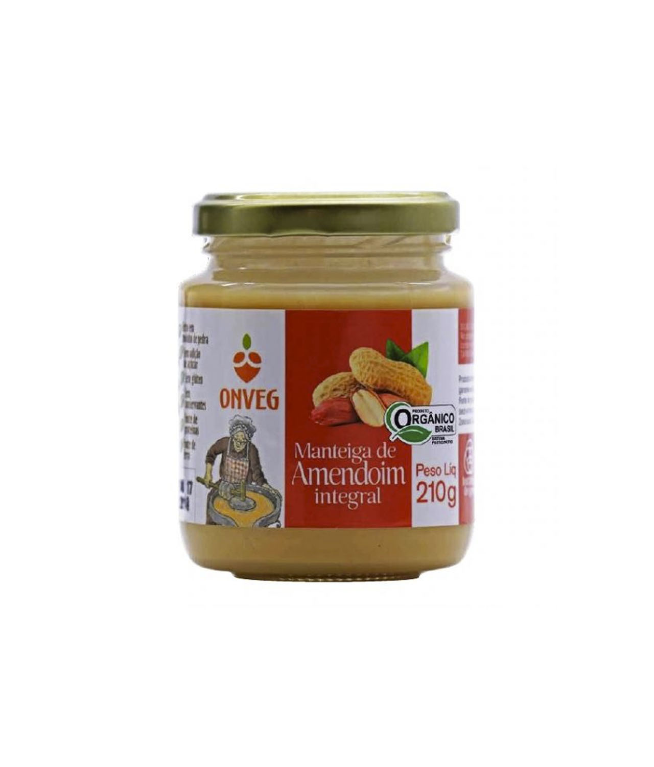 Pasta de amendoim integral orgânica natural vegana
